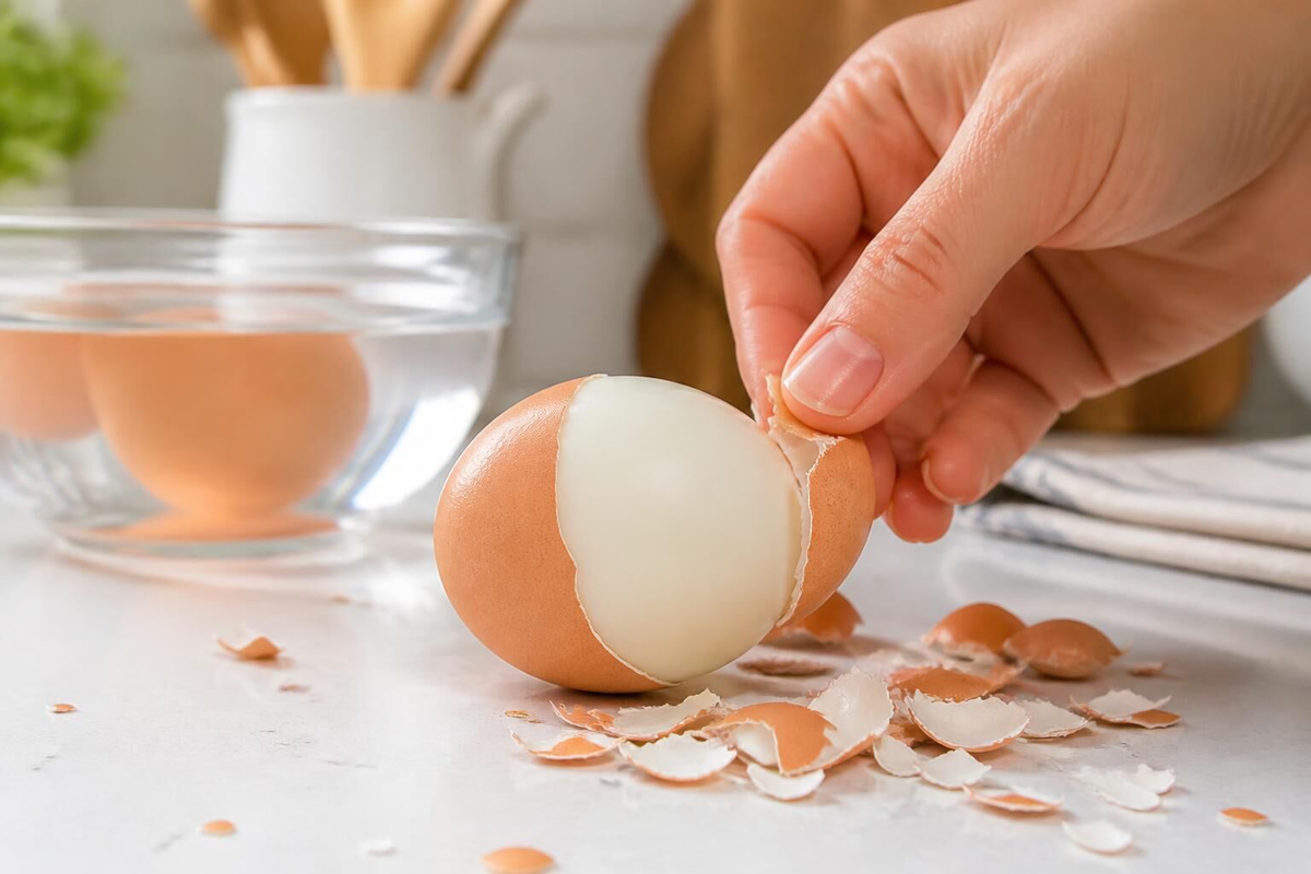 Le secret pour éplucher un œuf dur sans le casser